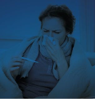 Mujer con gripe